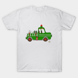 Green Fire Truck T-Shirt